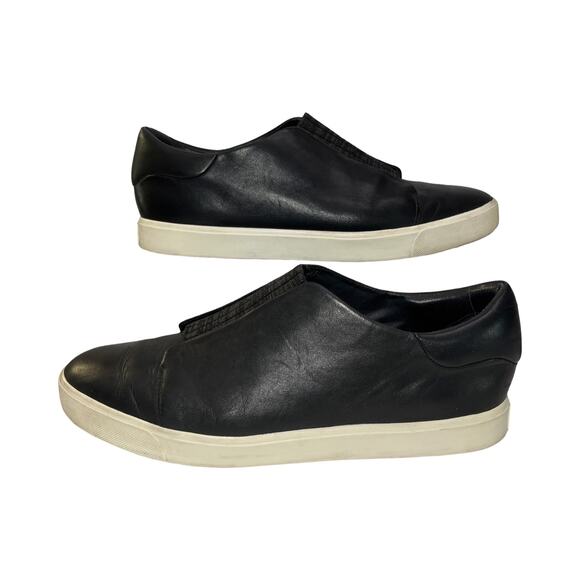 Vince Blair Black Leather Slip-On Sneakers Women’s 10 EU 40 Casual Shoes - Picture 8 of 9